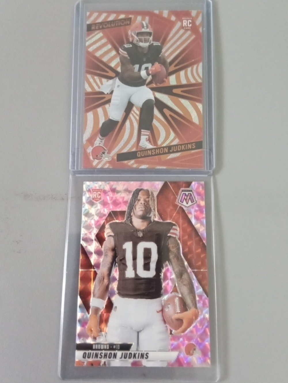 Quinshon Judkins Rc Trading Card Lot - Brown/White - Collectible Set